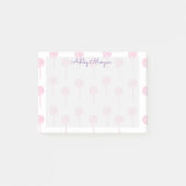 trendmonogram met schattig roze snoep post-it® notes (Voorkant)