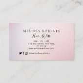 trendroze roze goudgitter haarstylist visitekaartje (Achterkant)