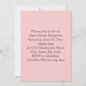 Trendsetter Pink Stripe Photo Afstuderen Kaart (Achterkant)