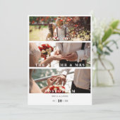 Trendsetting minimalistische collage van 3 moderne bedankkaart (Staand voorkant)