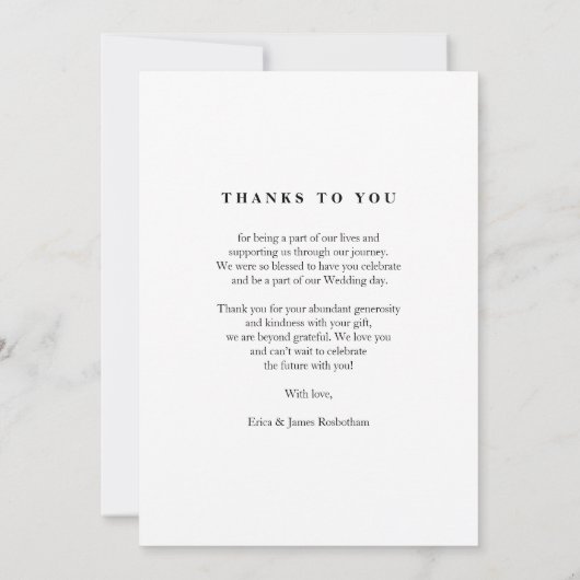 Trendsetting minimalistische collage van 3 moderne bedankkaart (Achterkant)