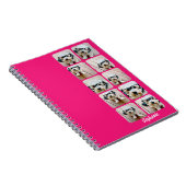 Trendy 10 Foto's - hete roze en moderne scriptnaam Notitieboek (Rechterzijde)