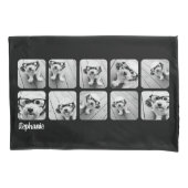 Trendy 10 Foto's zwart wit script naam Kussensloop (Voorkant)