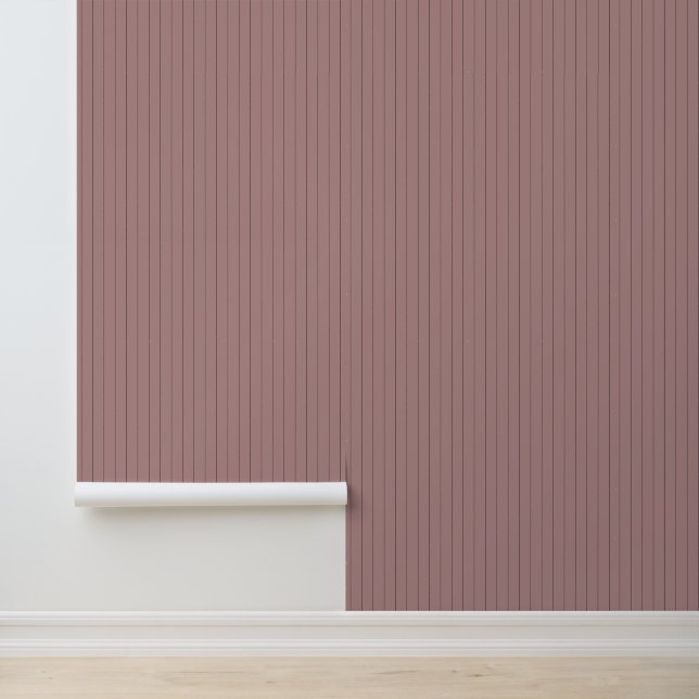 Trendy 1" Pinstripe neutrale terracotta kinderkame Behang (Applicatie)