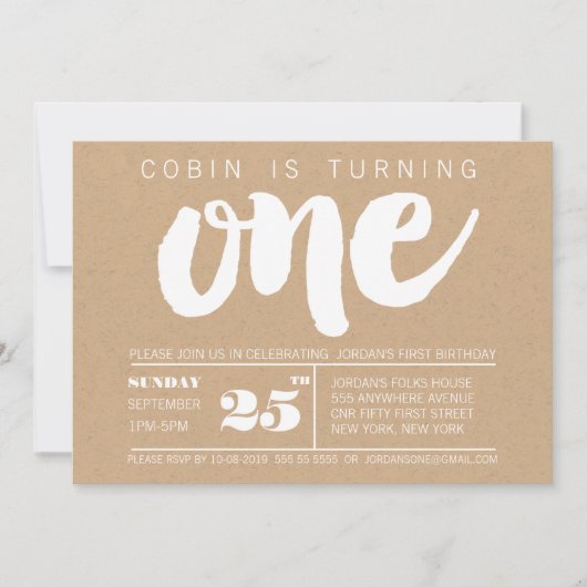 Trendy 1e verjaardag jongens nummer één op maat kaart (Voorkant)