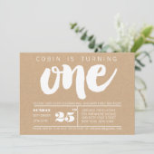Trendy 1e verjaardag jongens nummer één op maat kaart (Staand voorkant)
