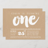 Trendy 1e verjaardag jongens nummer één op maat kaart (Voorkant / Achterkant)