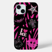 Trendy 2000 roze en zwart Case-Mate iPhone case (Achterkant)