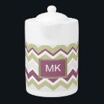 Trendy 2013 kleuren sjabloon theepot<br><div class="desc">We vieren de nieuwe kleurtrends van 2013 in dit leuke krabbel chevron zigzagpatroon - met kleuren uit het nieuwe KLEURENPALET 2013 - Kleuren uit culinaire inspiraties, die pittige kleuren combineren met frissere tinten. Het effect is geruststellend, maar bevat nog steeds poppen van onverwacht kleur om het palet te doen ontwaken....</div>