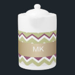 Trendy 2013 kleuren sjabloon theepot<br><div class="desc">We vieren de nieuwe kleurtrends van 2013 in dit leuke krabbel chevron zigzagpatroon - met kleuren uit het nieuwe KLEURENPALET 2013 - Kleuren uit culinaire inspiraties, die pittige kleuren combineren met frissere tinten. Het effect is geruststellend, maar bevat nog steeds poppen van onverwacht kleur om het palet te doen ontwaken....</div>