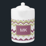 Trendy 2013 kleuren sjabloon theepot<br><div class="desc">We vieren de nieuwe kleurtrends van 2013 in dit leuke krabbel chevron zigzagpatroon - met kleuren uit het nieuwe KLEURENPALET 2013 - Kleuren uit culinaire inspiraties, die pittige kleuren combineren met frissere tinten. Het effect is geruststellend, maar bevat nog steeds poppen van onverwacht kleur om het palet te doen ontwaken....</div>
