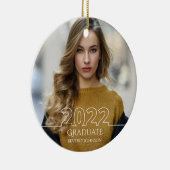 Trendy 2022 Afstuderen Foto modern Afstuderen Keramisch Ornament (Rechts)