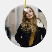 Trendy 2022 Afstuderen Foto modern Afstuderen Keramisch Ornament (Achterkant)