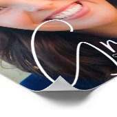 Trendy 2023 Afstuderen Foto White Script Party Poster (Hoek)