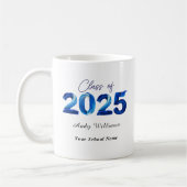Trendy 2025 Afstuderen Gift Blauw Koffiemok (Links)
