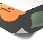 Trendy 2025 Houtskool Wilde Bloemen 12 Maanden Age Poster (Hoek)