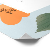 Trendy 2025 Pastelblauwe Wilde Bloem Volledige Kal Poster (Hoek)