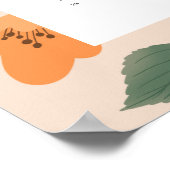 Trendy 2025 Peachy Wildflower 12 maanden Kalender Poster (Hoek)