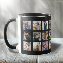 Trendy 24 vierkante fotocollage aandenken mok