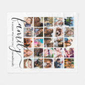 Trendy 25 Foto Collage Family Fleece Deken (Voorkant (Horizontaal))