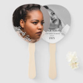 Trendy 2 foto Afstuderen foto Handwaaier (Voorkant en achterkant)