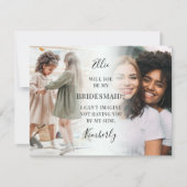 Trendy 2 foto word je mijn Bridesmaid? Voorstel (Voorkant)