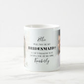 Trendy 2 foto word je mijn Bridesmaid? Voorstel Koffiemok (Center)