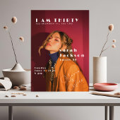 Trendy 30e verjaardag uitnodiging met foto