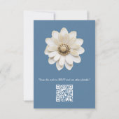 Trendy 3-D Blue Denim Print met kostuum sieraden RSVP Kaartje (Achterkant)