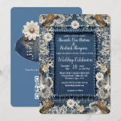 Trendy 3-D Denim Print met Kostuum Sieraden Kaart (Voorkant / Achterkant)