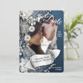 Trendy 3-D Denim Print met Kostuum Sieraden Kaart (Staand voorkant)