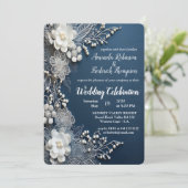 Trendy 3-D Denim Print met Kostuum Sieraden Kaart (Staand voorkant)