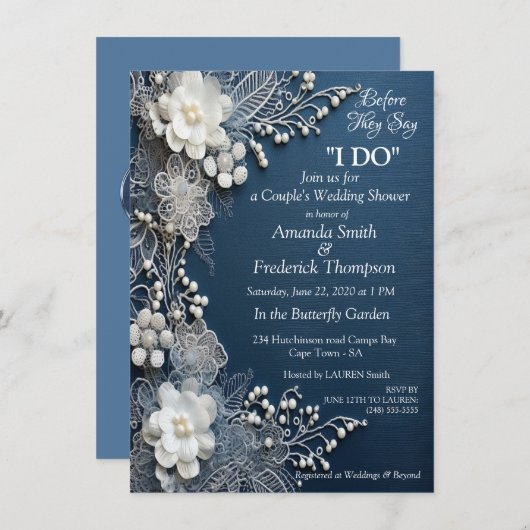 Trendy 3-D Denim Print met Kostuum Sieraden Kaart (Voorkant / Achterkant)