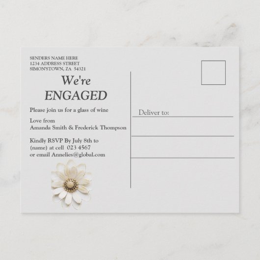 Trendy 3-D Denim Print met Kostuum Sieraden Uitnodiging Briefkaart (Achterkant)