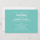 Trendy 3 Foto Collage Graduation Party Invitation Kaart (Achterkant)