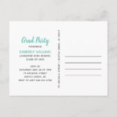 Trendy 3 Foto Collage Graduation Party Invitation Uitnodiging Briefkaart (Achterkant)