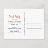 Trendy 3 Foto Collage Graduation Party Invitation Uitnodiging Briefkaart (Achterkant)