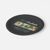 Trendy 3 Foto Collage Graduation Party Papieren Bordje (Gekanteld)