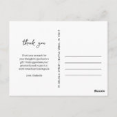 Trendy 3 fotocollage Afstuderen dank u Briefkaart (Achterkant)