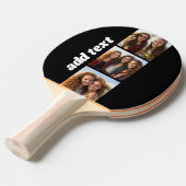 Trendy 3 foto's en Chunky Naam - Zwart Tafeltennisbatje (Voorkant Gekanteld)