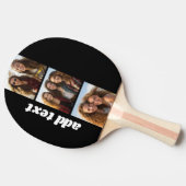 Trendy 3 foto's en Chunky Naam - Zwart Tafeltennisbatje (Zijkant)