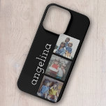 Trendy 3 Foto's en naam - kan Zwart veranderen iPhone 13 Pro Hoesje<br><div class="desc">Gebruik 3 vierkante foto's om een uniek en persoonlijk cadeau te creëer. Het ontwerp van de filmstrip omvat een gebied om een naam of een andere tekst toe te voegen. Als je kunst nog moet worden aangepast, klik je op Deze knop aanpassen. Dit zal u naar een ontwerpgebied brengen waar...</div>