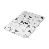 Trendy 3AM Doodle Art Bath Mat Decor (Gekanteld)