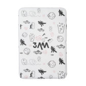 Trendy 3AM Doodle Art Bath Mat Decor (Voorkant Verticaal)