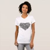 Trendy 3D Chrome Heart T-Shirt (Voorkant volledig)