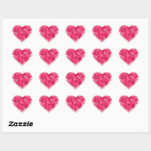 Trendy 3D roze hart Sticker (Vel)