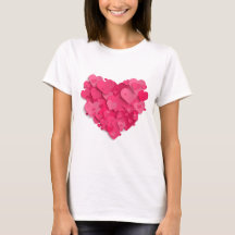 Trendy 3D roze hart T-shirt