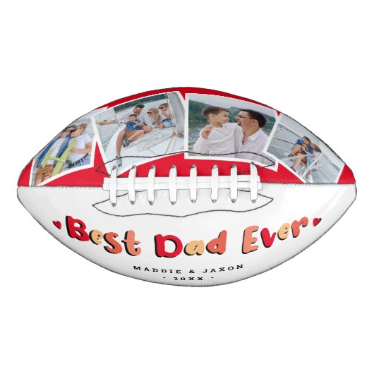 Trendy 4 Foto 'Best Dad Ever' Keepomwille American Football (Voorkant)