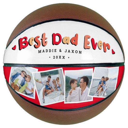 Trendy 4 Foto 'Best Dad Ever' Keepomwille Basketbal (Voorkant)