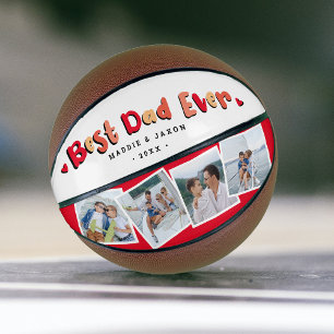 Trendy 4 Foto 'Beste Papa Ooit' Aandenken Basketbal